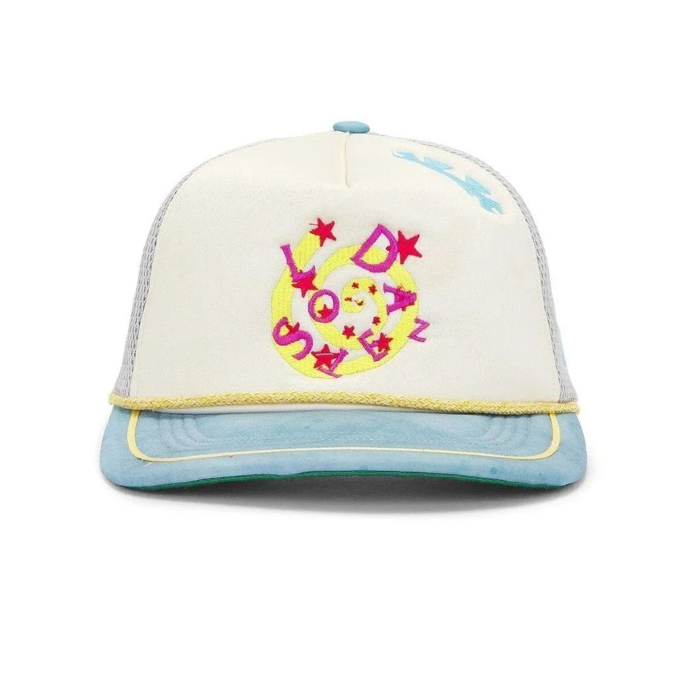 Lost Daze Spiral Trucker Hat in Sky Grey Cream One Size New Mens Snapback Cap